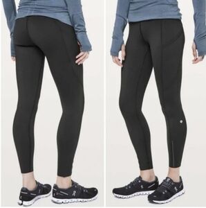 Lululemon Fast & Free 7/8 Tight II, *Nulux 25", Black, W5BJGS, Size 2
